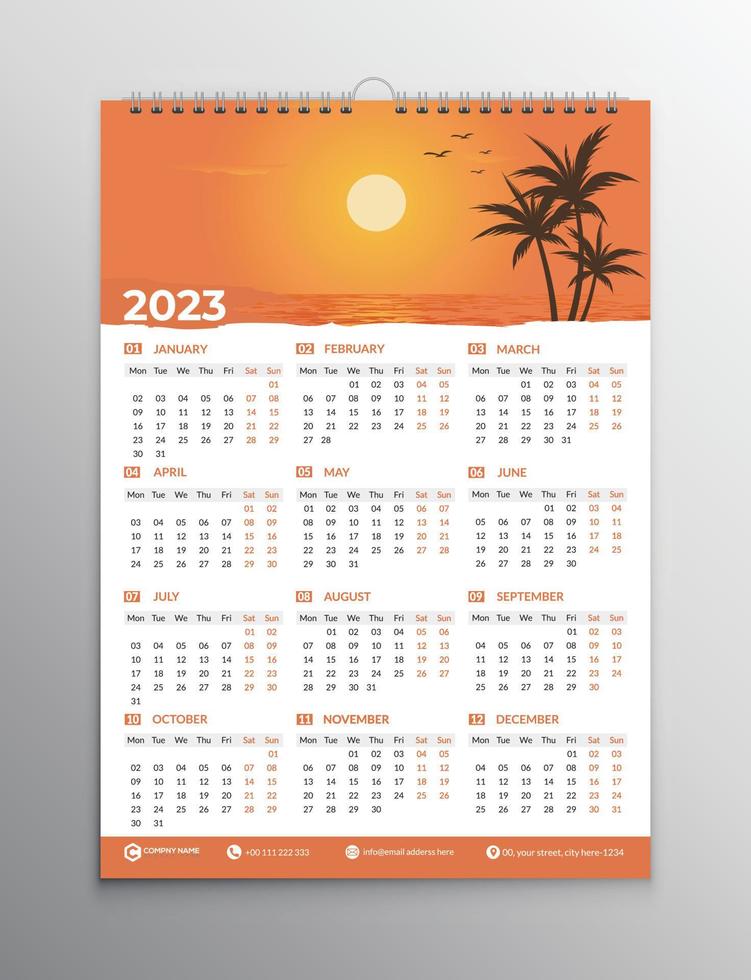 Single Sheet Calendar